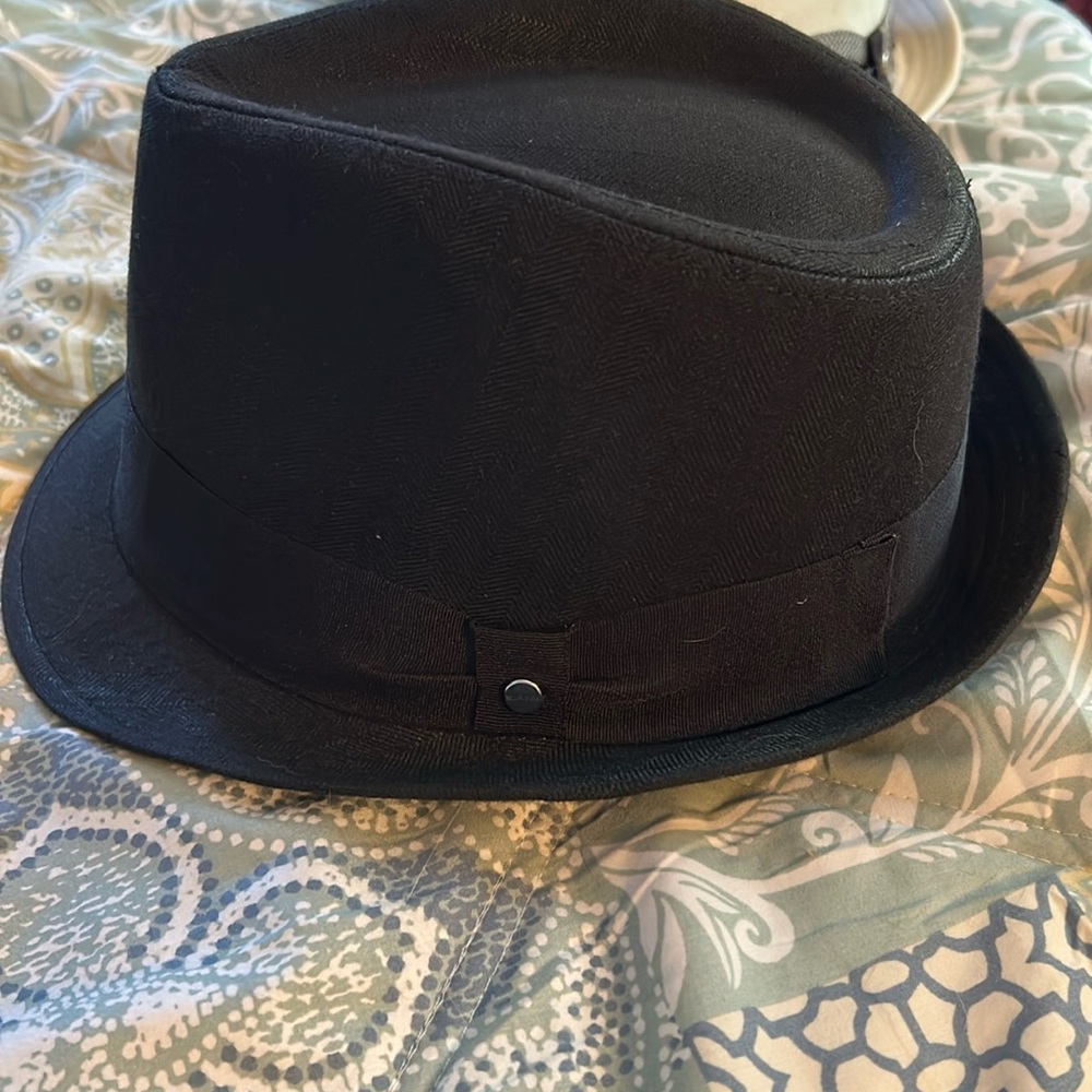Black Stetson fedora hat
